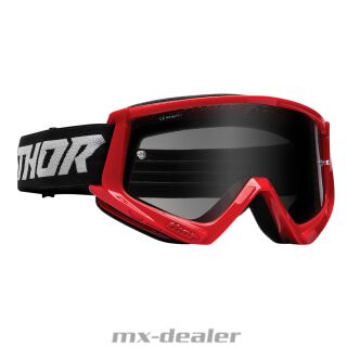 Thor Combat Sand Motocross MX Brille Rot Schwarz Endurobrille MX-Brille Crossbrille getönt