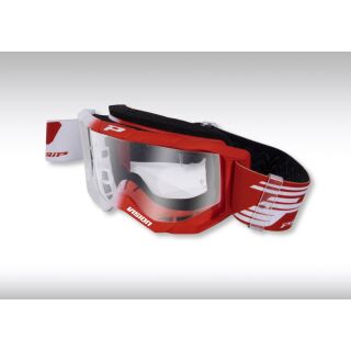 GOGGLES 3300 WH/RED CLEAR