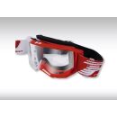 GOGGLES 3300 WH/RED CLEAR