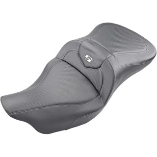 Saddlemen Sitzbank Roadsofa Silver ER CF 2Up NBR f. Harley Touring Modelle 08-24
