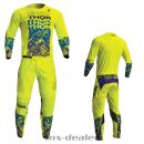 Thor MX Sector Atlas Acid Blau Cross Jersey Hose Combo Motocross Enduro Quad US 32 / EU 48 L