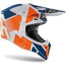 Airoh Crosshelm WRAAP Raze Orange Matt MX Helm + HP7 Brille Motocross Quad Enduro