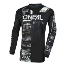 ONeal Element Jersey V.23 Attack Schwarz Weiß Trikot MX DH MTB BMX Motocross