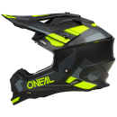 ONeal Crosshelm 2SRS V.23 Spyde Schwarz Neon ECE 06 MX Helm Motocross Enduro