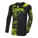 ONeal Element Jersey V.23 Attack Schwarz Neon Trikot MX DH MTB BMX Motocross