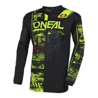 ONeal Element V.23 Attack Schwarz Neon Cross Hose Jersey MX Motocross Enduro Combo