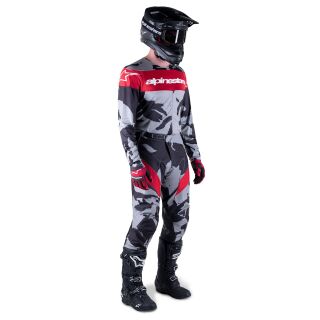 Alpinestars Racer Tactical Camo Rot MX Enduro Motocross Combo 2023 Cross Hose Jersey