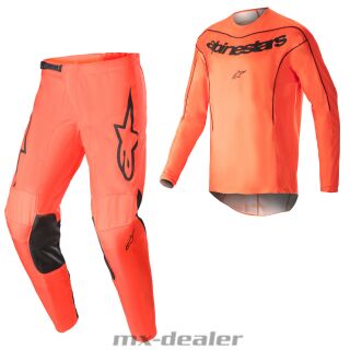Alpinestars Fluid Lurv Hot Orange 2023 MX Motocross Enduro Combo Cross Hose Jersey
