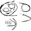 Burly Brand Kabel-/Leitungskit Ape 16 Zoll schwarz ABS f. Dyna 12-17