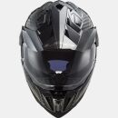 LS2 MX701 Carbon Helm Explorer C Solid Schwarz Dualsport Enduro GS MX L (59-60cm)