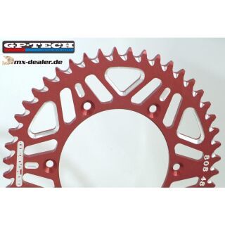 GP-TECH Kettenrad rot Kawasaki KX KXF KX-F 125 250 450 48 49 50