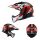 LS2 MX 437 Fast EVO Strike Rot Weiß Cross Helm + HP7 Brille Motocross Enduro