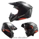 LS2 MX703 EVO X-Force Solid Carbon Schwarz MX Helm...