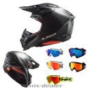 LS2 MX703 EVO X-Force Solid Carbon  MX Helm Crosshelm...