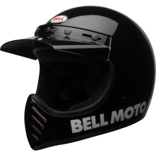 BELL Moto-3 Classic Helm - Glänzend Schwarz Größe: XL
