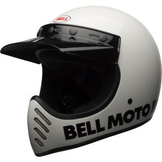 BELL Moto-3 Classic Helm - Glänzend Weiß Größe: S