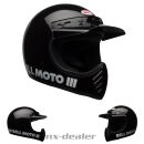 BELL Moto-3 Classic Helm - Glänzend Schwarz Größe: S