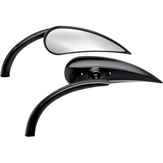 Arlen Ness Spiegel Micro Rad 2 Teardrop schwarz 4-1/2 Zoll 13-400