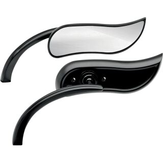 Arlen Ness Spiegel Micro Upswept Cat Eye schwarz 4-1/2 Zoll 13-405