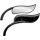 Arlen Ness Spiegel Micro Upswept Cat Eye schwarz 4-1/2 Zoll 13-405