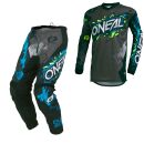 ONeal Element KINDER Villain Grau MX Motocross Combo...