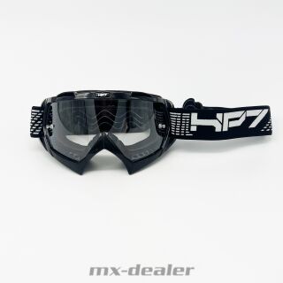 HP7 MX Enduro Brille Crossbrille Schwarz klar Motocross Downhill BMX