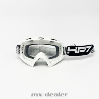 HP7 MX Enduro Brille Crossbrille Weiß klar Motocross Downhill BMX