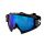 HP7 MX Enduro Brille Crossbrille Schwarz blau verspiegelt Motocross Downhill BMX