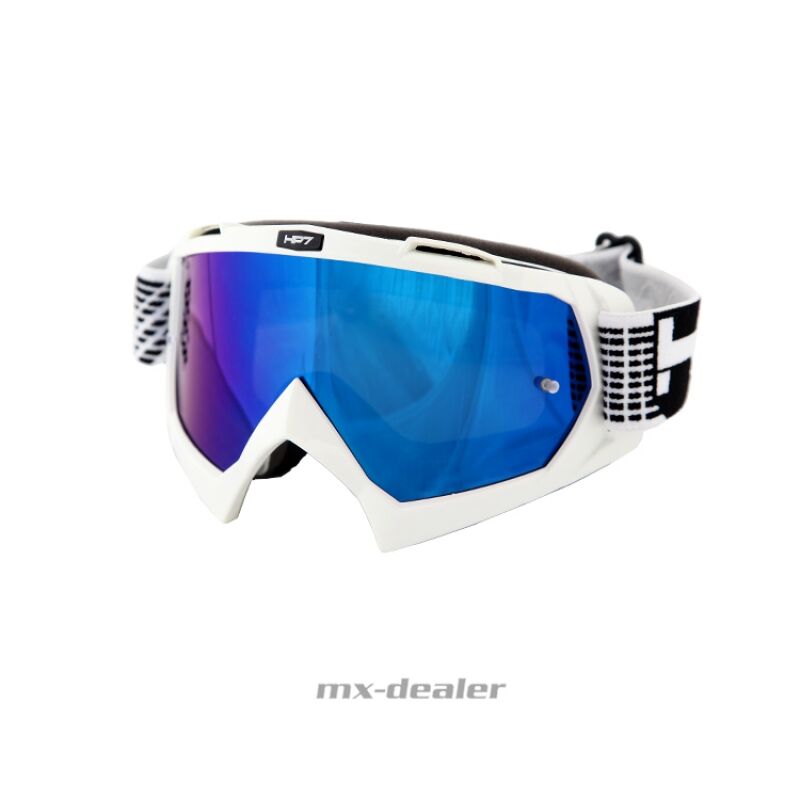 HP 7 HP7 MX Brille schwarz blau verspiegelt Motocross Enduro MTB BMX Crossbrille 