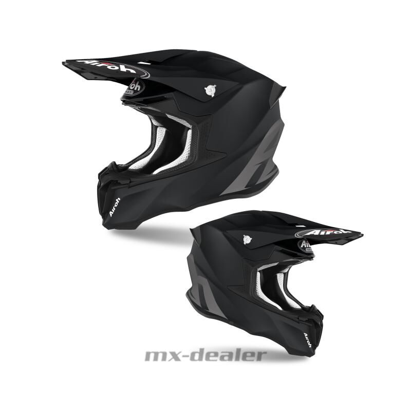 HP7 Brille Motocross Quad 2020 Airoh Twist 2.0 Color Schwarz MX Helm Crosshelm 