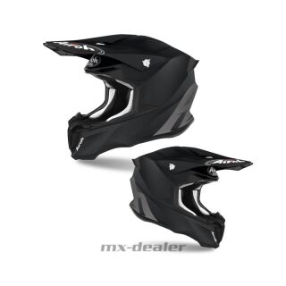Airoh Twist 2.0 Color Schwarz MX Helm Crosshelm + HP7 Brille Motocross Quad