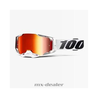 100 % Armega weiss Lightsaber MX Brille Motocross Cross verspiegelt MTB BMX Quad