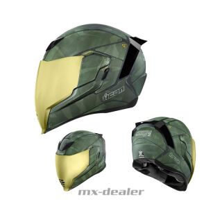 Icon Airflite Battlescar 2 Integralhelm Motorrad Helm Stuntriding Caferacer