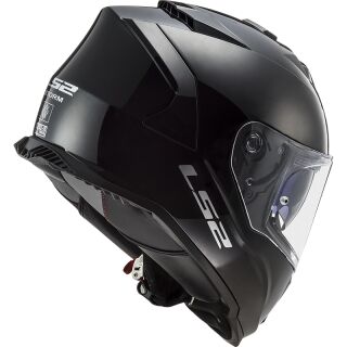 LS2 FF 800 Storm Solid Matt Schwarz Motorrad Helm Integralhelm Sonnenblende