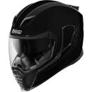 Icon Airflite Gloss Black Schwarz Integralhelm Motorrad Helm Stuntriding Caferacer