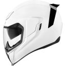 Icon Airflite Gloss White Weiß Integralhelm Motorrad Helm Stuntriding Caferacer