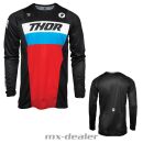 Thor Pulse Racer Jersey Trikot Schwarz Rot MX Motocross...