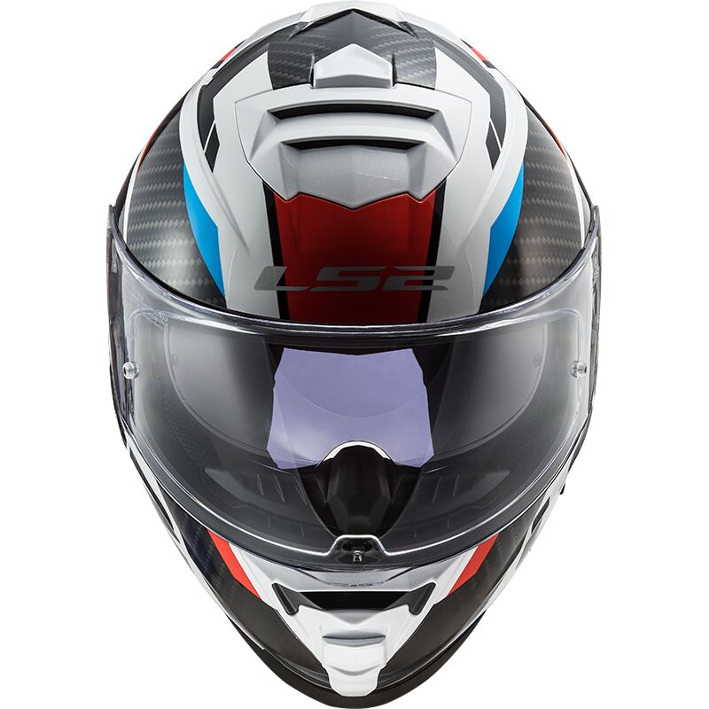 2021 LS2 FF 800 Storm Racer Rot Blau Motorrad Helm Integralhelm Sonnenblende 