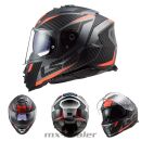 LS2 FF 800 Storm Racer Grau Orange Motorrad Helm...