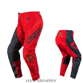 ONeal Element Racewear Rot Grau Hose MX Motocross Enduro Quad Crosshose