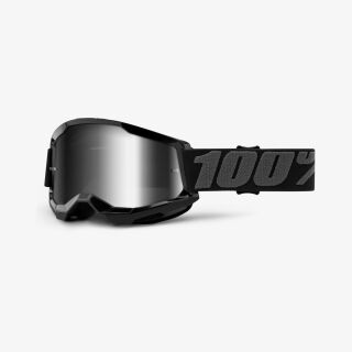 100 % Prozent Brille Strata2 Extra verspiegelt Black Motocross Enduro Downhill MTB DH Cross