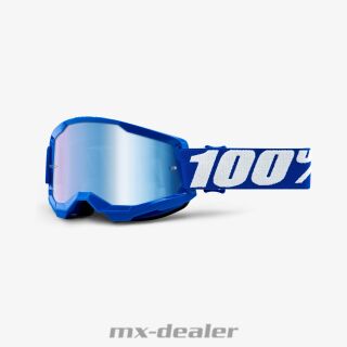 100 % Prozent Brille Strata2 Extra verspiegelt Blue Motocross Enduro Downhill MTB DH Cross