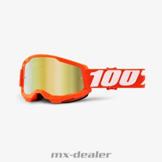 100 % Prozent Brille Strata2 Extra verspiegelt Orange Motocross Enduro Downhill MTB DH BMX