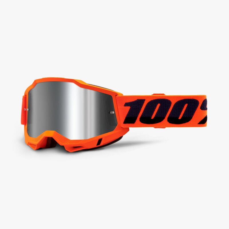 100% Prozent Accuri MX Motocross Brille Neongelb mit Rosa Spiegelglas BMX 