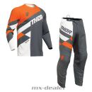 Thor MX Sector KINDER Youth Checker Charcoal Orange Motocross Combo Cross Hose Jersey US XL / EU 152 US 28 / EU 152