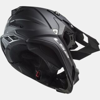 LS2 MX 700 EVO Subverter Noir Schwarz MX Helm Crosshelm Motocross Enduro