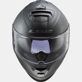LS2 FF 800 Storm matt Titanium Motorrad Helm Integralhelm Sonnenblende Race