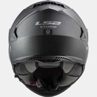 LS2 FF 800 Storm matt Titanium Motorrad Helm Integralhelm Sonnenblende Race