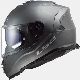 LS2 FF 800 Storm matt Titanium Motorrad Helm Integralhelm Sonnenblende Race