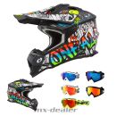ONeal Crosshelm 2SRS Rancid ECE 06 MX Helm + HP7 Brille...